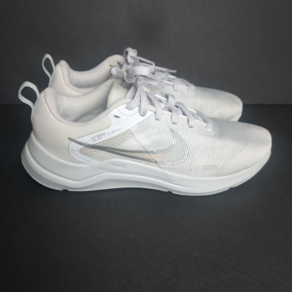 Nike Downshifter 12 Womens Size 8 White Athletic Running Walking Shoes Sneaker